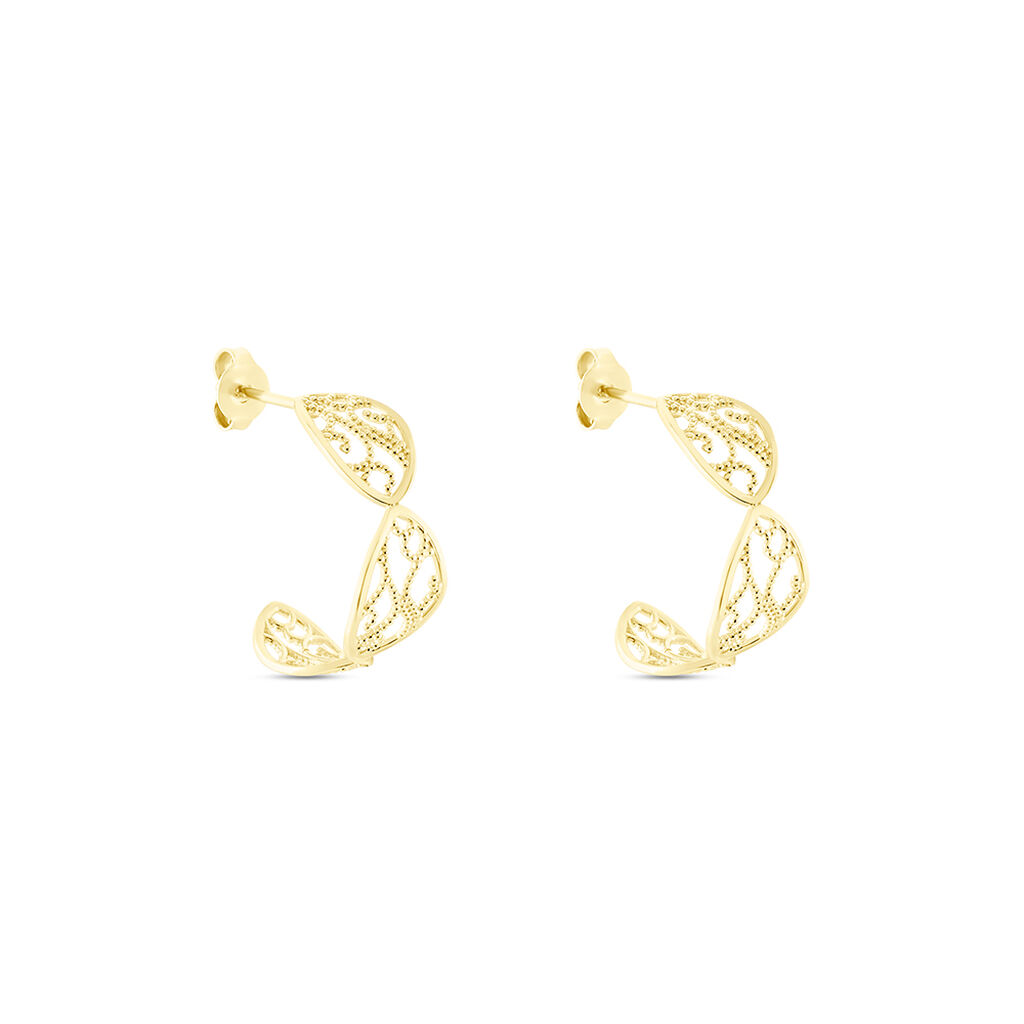 Créoles Golden Filia Or Jaune - Boucles d'oreilles créoles Femme | Histoire d’Or