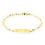 Bracelet Identit&eacute; Eudoxie Maille Filigrane Or Jaune - Bracelets Communion Enfant | Histoire d&rsquo;Or