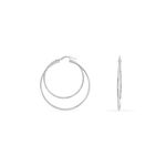 Cr&eacute;oles Argent Blanc Marjorie - Boucles d'oreilles cr&eacute;oles Femme | Histoire d&rsquo;Or