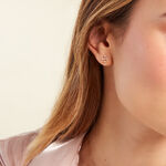 Boucles D'oreilles Puces Jesusa Or Jaune Oxyde De Zirconium - Clous d'oreilles Femme | Histoire d&rsquo;Or