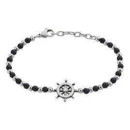Bracelet Arsenius Acier Blanc Onyx - Bracelets Lithothérapie Homme | Histoire d’Or