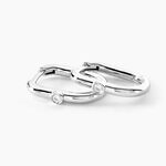 Cr&eacute;oles Infini Pop Argent Blanc Oxyde De Zirconium - Boucles d'oreilles cr&eacute;oles Femme | Histoire d&rsquo;Or