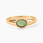Bague Memory Plaqu&eacute; Or Jaune Aventurine - Bagues solitaires Femme | Histoire d&rsquo;Or