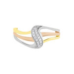 Bague Or Tricolore Dionyse Oxydes De Zirconium - Bagues avec pierre Femme | Histoire d&rsquo;Or