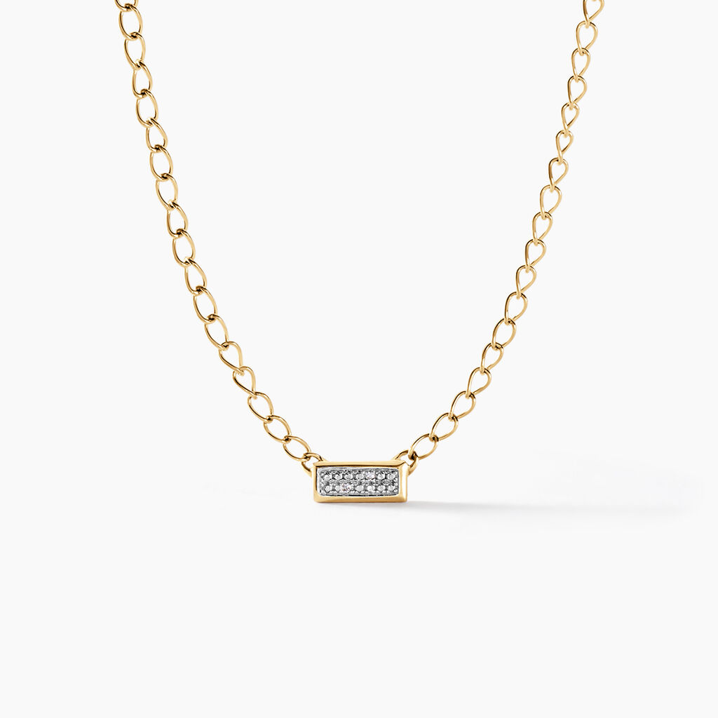 Collier Mahe Or Jaune Diamant - Colliers Femme | Histoire d&rsquo;Or