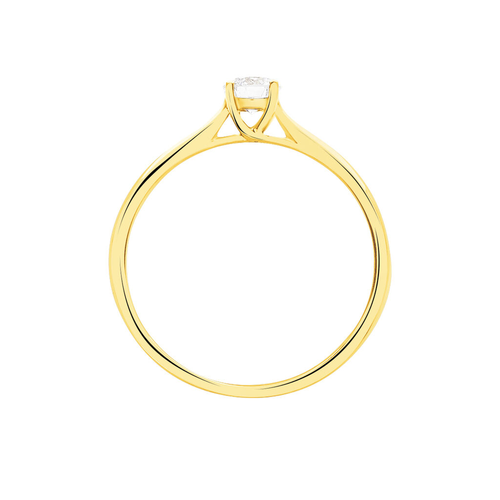 Bague Solitaire Victoria Or Jaune Diamant - Bagues solitaires Femme | Histoire d&rsquo;Or