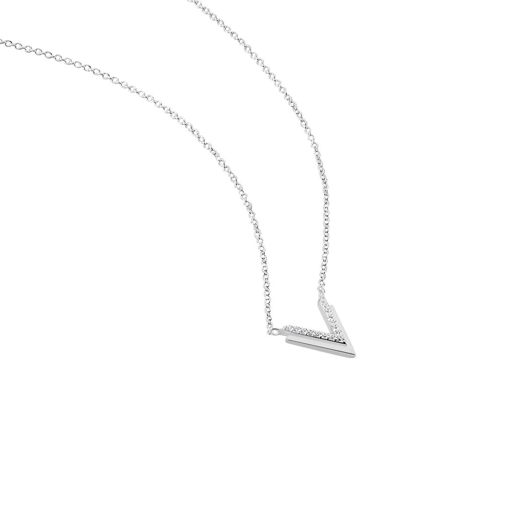 Collier Nollia Argent Blanc Oxyde De Zirconium - Colliers fantaisie Femme | Histoire d’Or
