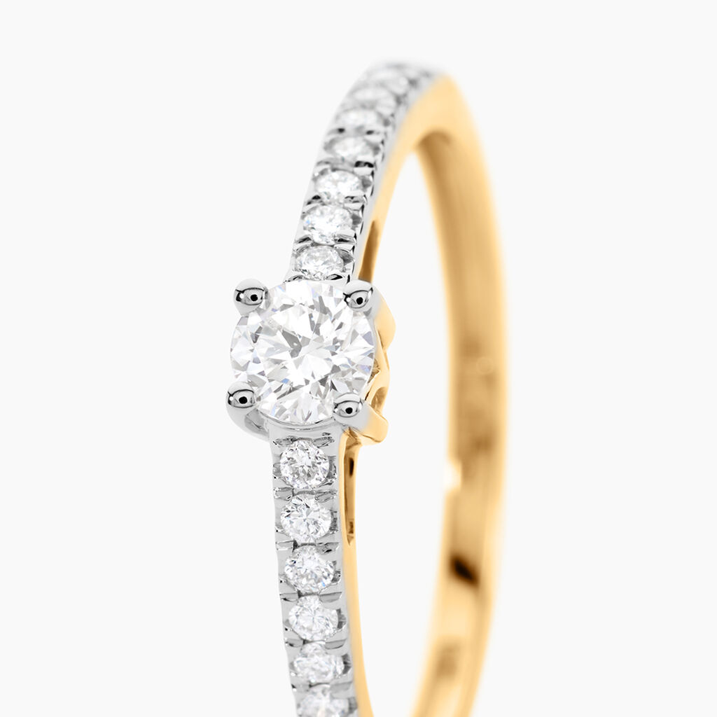 Bague Eliisa Or Jaune Diamant - Bagues solitaires Femme | Histoire d&rsquo;Or