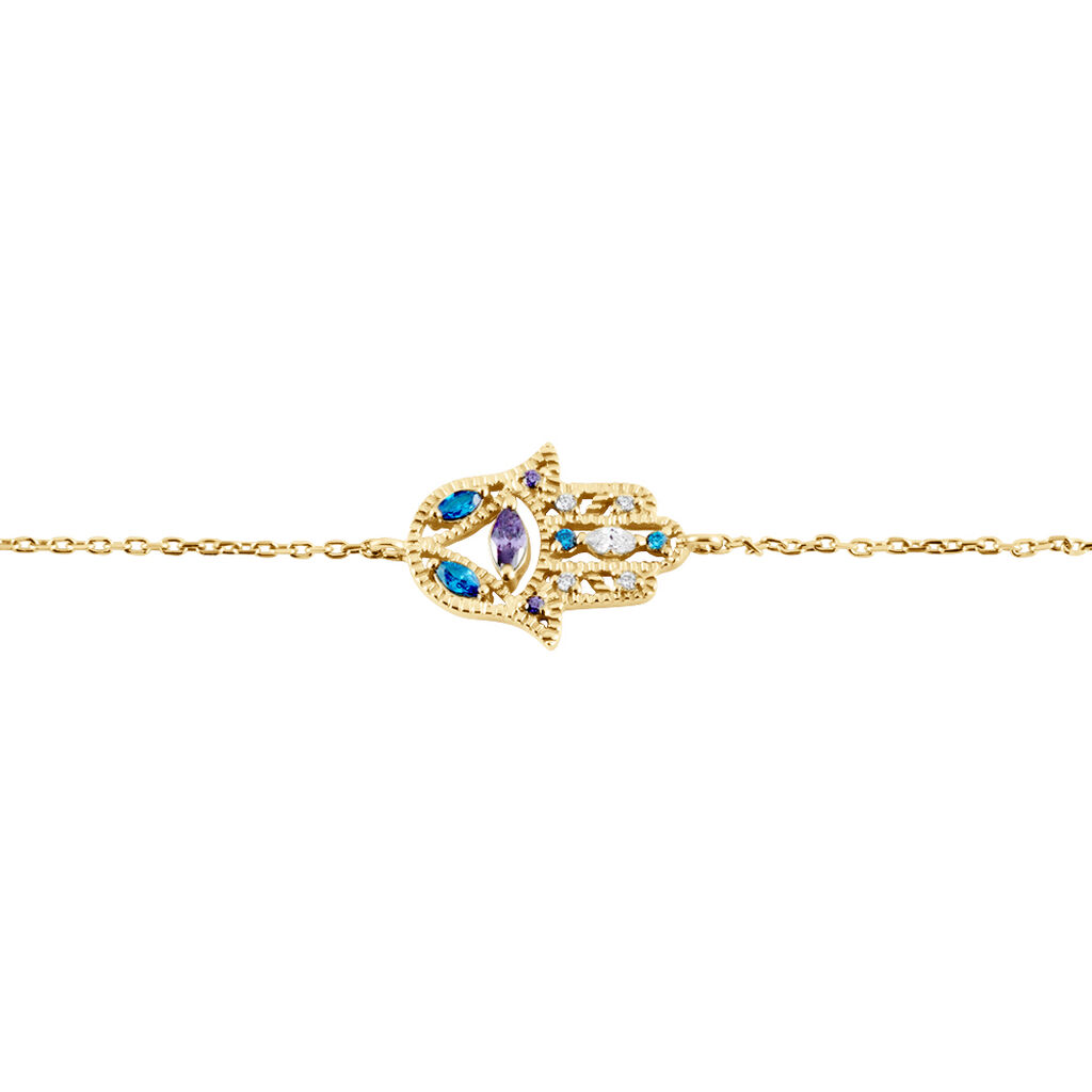Bracelet Plaqué Or Jaune Eumelia Oxydes De Zirconium - Bracelets Femme | Histoire d’Or