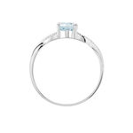 Bague Candice Or Blanc Aigue Marine - Bagues solitaires Femme | Histoire d&rsquo;Or