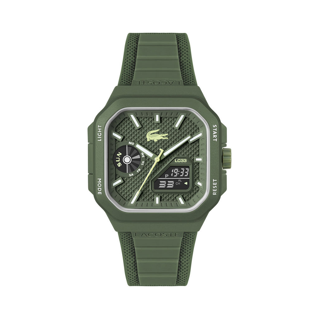 Montre Lacoste Lc33 Square Kaki - Montres Homme | Histoire d&rsquo;Or