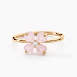 Bague Sendai Plaqu&eacute; Or Jaune Oxyde De Zirconium - Bagues solitaires Femme | Histoire d&rsquo;Or