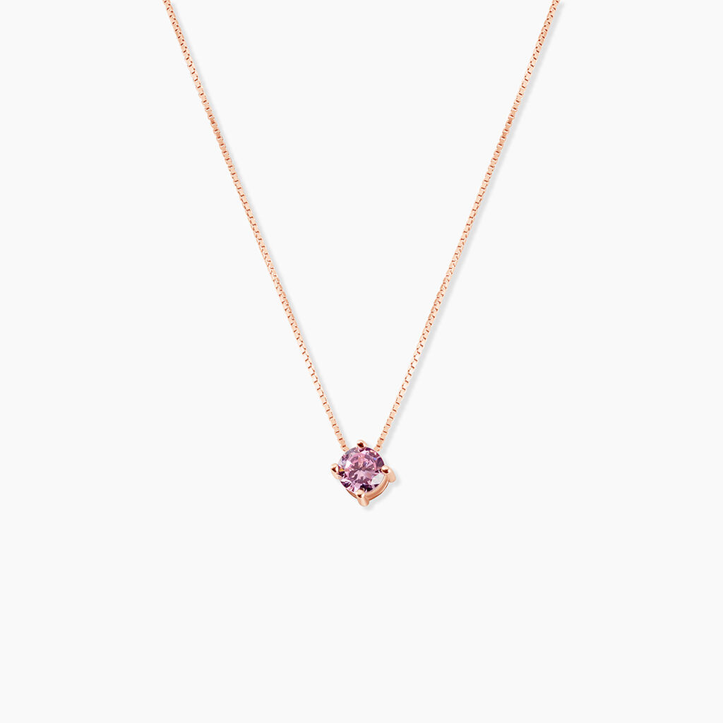 Collier Rio Argent Rose Oxyde De Zirconium - Colliers fantaisie Femme | Histoire d&rsquo;Or