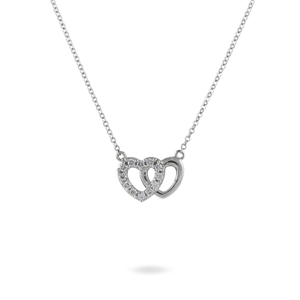 Collier Annae Argent Blanc Oxyde De Zirconium - Colliers fantaisie Femme | Histoire d&rsquo;Or