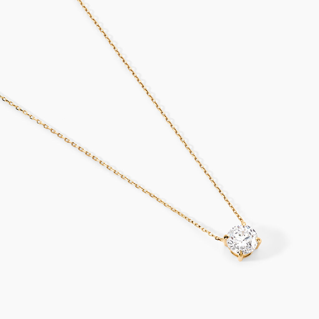 Collier Ponama Or Jaune Oxyde De Zirconium - Colliers Femme | Histoire d&rsquo;Or