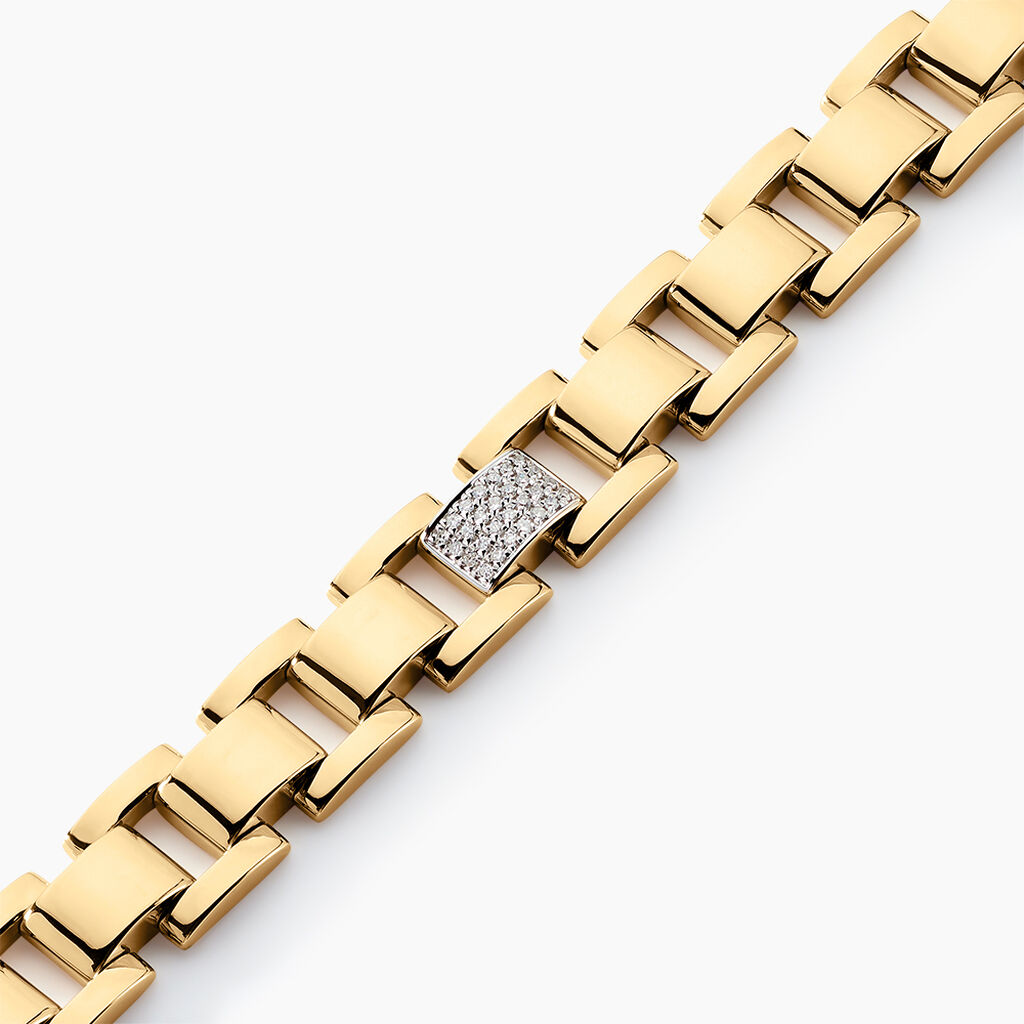 Bracelet Panther Or Jaune Diamant - Bracelets chaîne Homme | Histoire d’Or