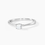 Bague Solitaire Or Blanc Aphrodite Diamant - Bagues solitaires Femme | Histoire d&rsquo;Or