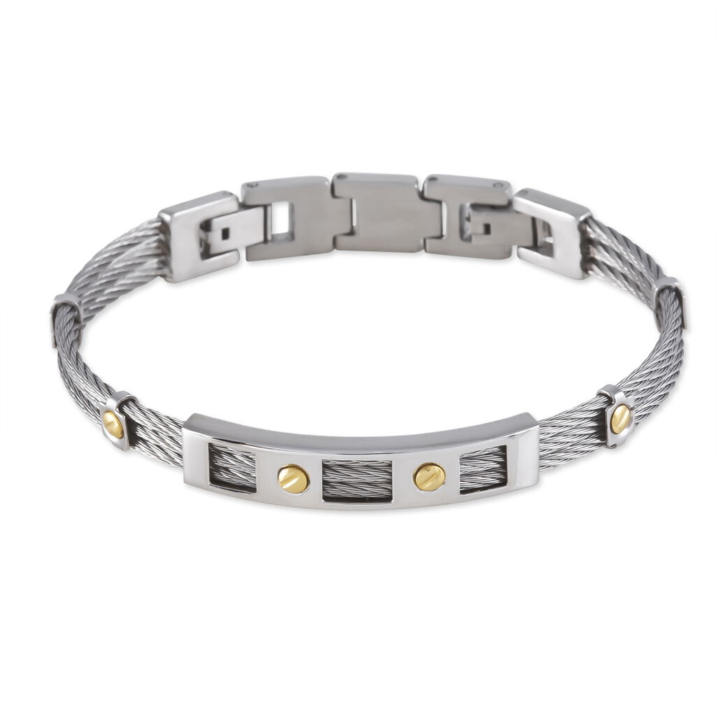 Bracelet Jacques Acier Blanc - Bracelets fantaisie Homme | Histoire d’Or