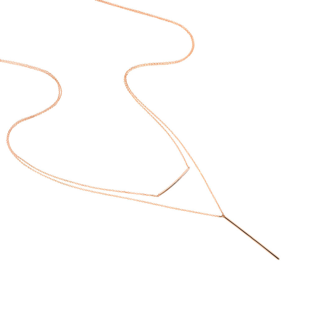 Collier Pink Or Rose - Colliers doubles et triples chaînes Femme | Histoire d’Or