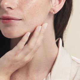 Créole Unitaire Kalinda Plaqué Or Jaune Oxyde De Zirconium - Boucles d'oreilles créoles Femme | Histoire d’Or