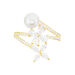 Bague Norah Or Jaune Perle De Culture Et Oxyde De Zirconium