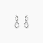 Boucles D'oreilles Puces Samy Or Blanc Diamant - Boucles d'oreilles pierres pr&eacute;cieuses Femme | Histoire d&rsquo;Or