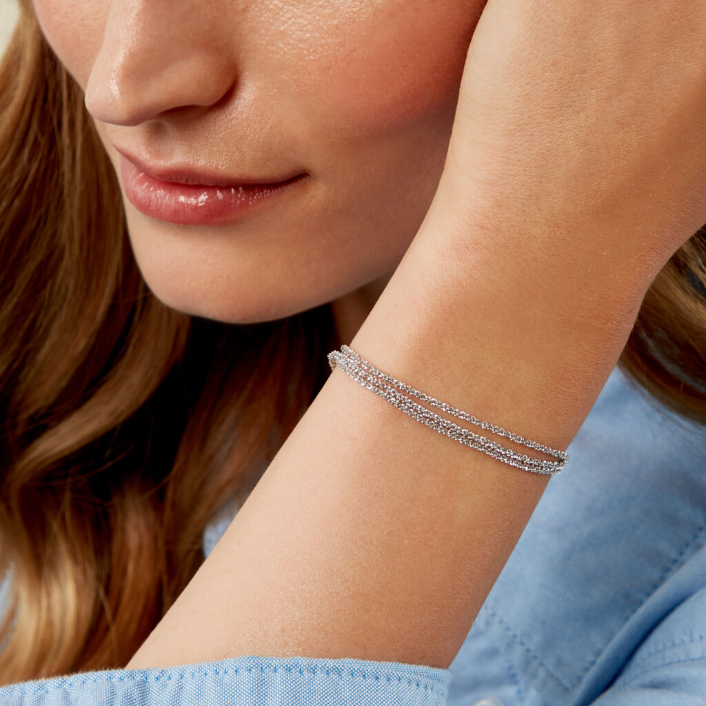 Bracelet Janelle Argent Blanc - Bracelets Femme | Histoire d&rsquo;Or