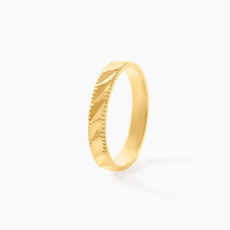 Alliance Facetee Ruban Plat Or Jaune -  Unisex | Histoire d’Or