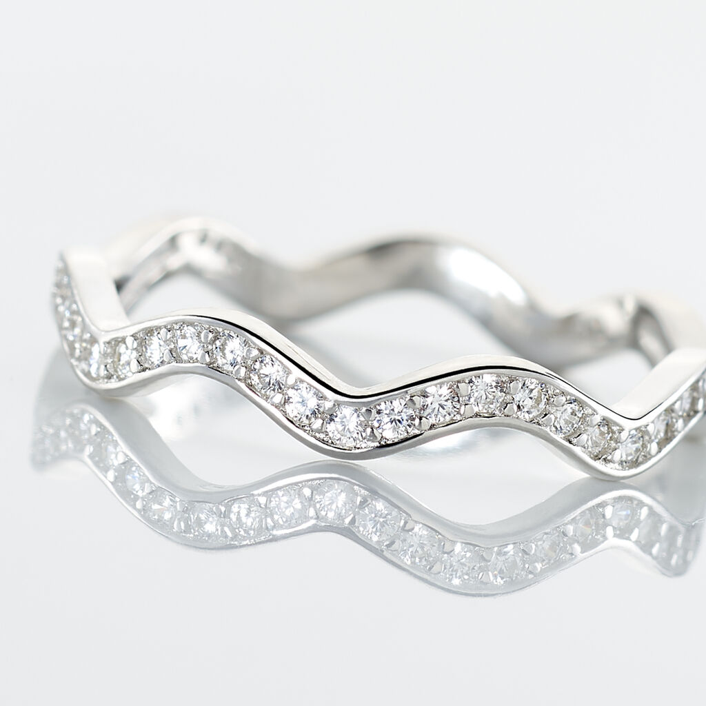 Bague Jasmyn Argent Blanc Oxyde De Zirconium - Bagues avec pierre Femme | Histoire d&rsquo;Or