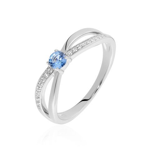 Bague Bertheline Argent Blanc Oxyde De Zirconium - Bagues solitaires Femme | Histoire d’Or