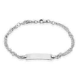 Bracelet Identité Argent Blanc Arvo - Bracelets fantaisie Famille | Histoire d’Or