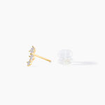 Boucles D'oreilles Puces Xene Or Jaune Diamant - Clous d'oreilles Femme | Histoire d&rsquo;Or
