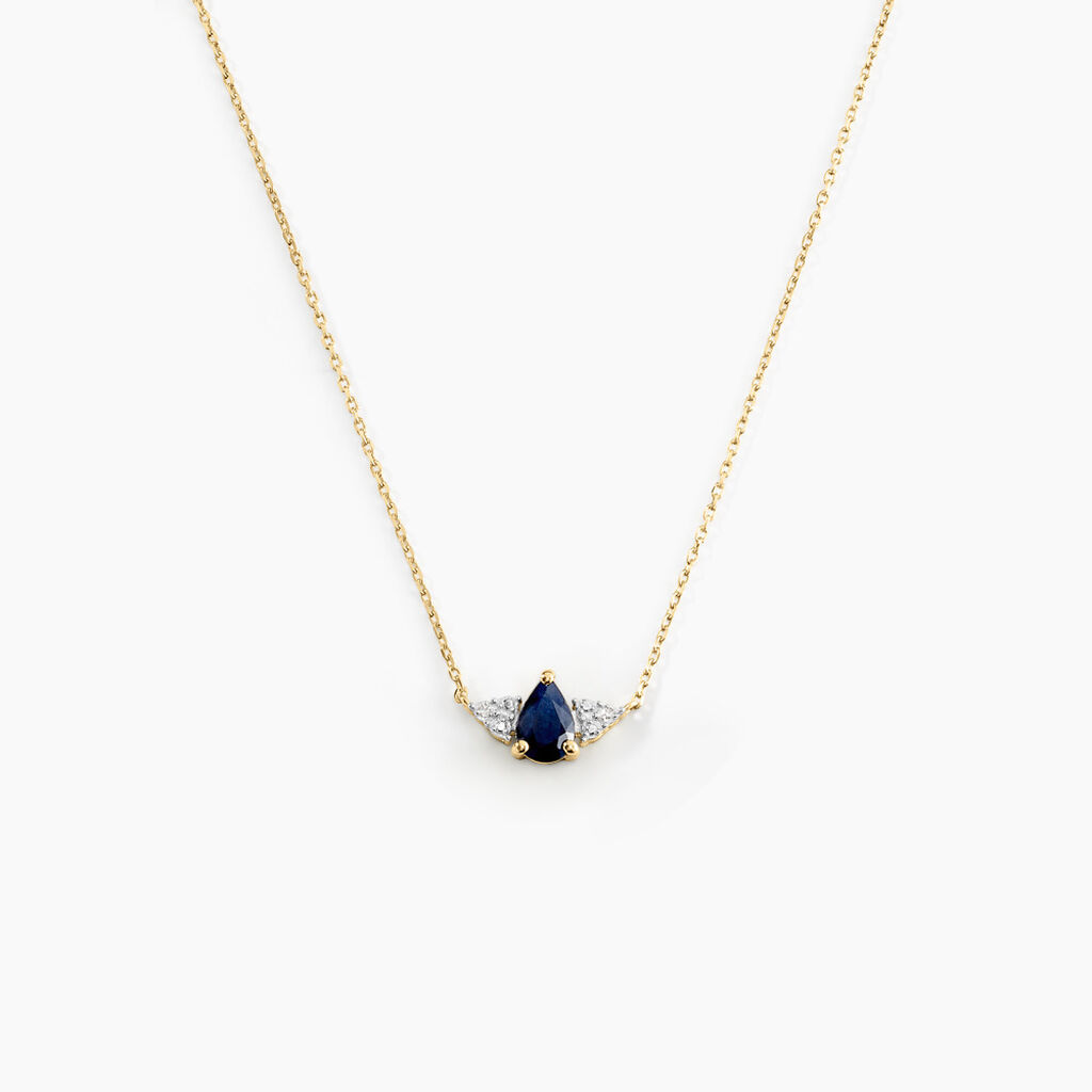 Collier Glykeria Or Jaune Saphir Diamant - Colliers Femme | Histoire d&rsquo;Or