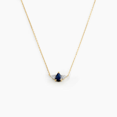 Collier Glykeria Or Jaune Saphir Diamant - Colliers Femme | Histoire d&rsquo;Or