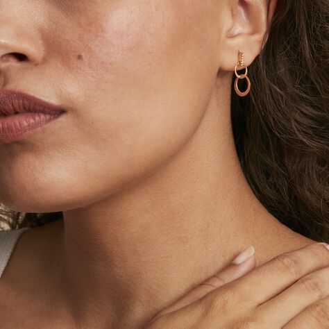 Boucles D'oreilles Pendantes Jenni Plaqué Or Jaune Oxyde De Zirconium - Boucles d'oreilles fantaisie Femme | Histoire d’Or
