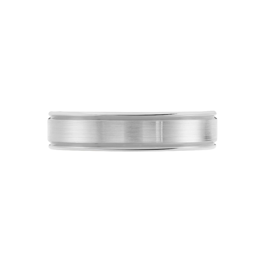 Alliance Padrig Ruban Plat Palladium Blanc - Alliances Homme | Histoire d’Or