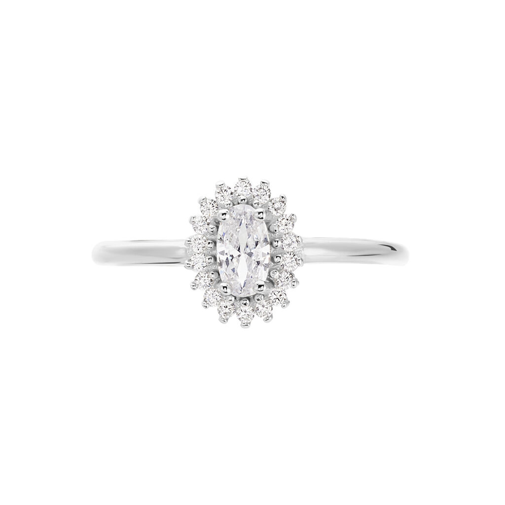 Bague Solitaire Shandrany Argent Blanc Oxyde De Zirconium - Bagues solitaires Femme | Histoire d’Or