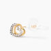 Boucles D'oreilles Puces Ablaye Or Jaune Oxyde De Zirconium - Boucles d'Oreilles Coeur Femme | Histoire d’Or