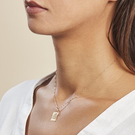 Pendentif Ange Parchemin Or Jaune - Pendentifs Baptême Famille | Histoire d’Or