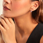 Boucles D'oreilles Puces Atieno Argent Rose Oxyde De Zirconium - Boucles d'oreilles fantaisie Femme | Histoire d&rsquo;Or