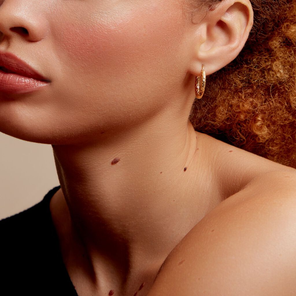 Créoles Udara Or Jaune - Boucles d'oreilles créoles Femme | Histoire d’Or