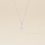 Collier Or Blanc Alethea Diamants Synth&eacute;tiques - F&ecirc;te des m&egrave;res Femme | Histoire d&rsquo;Or