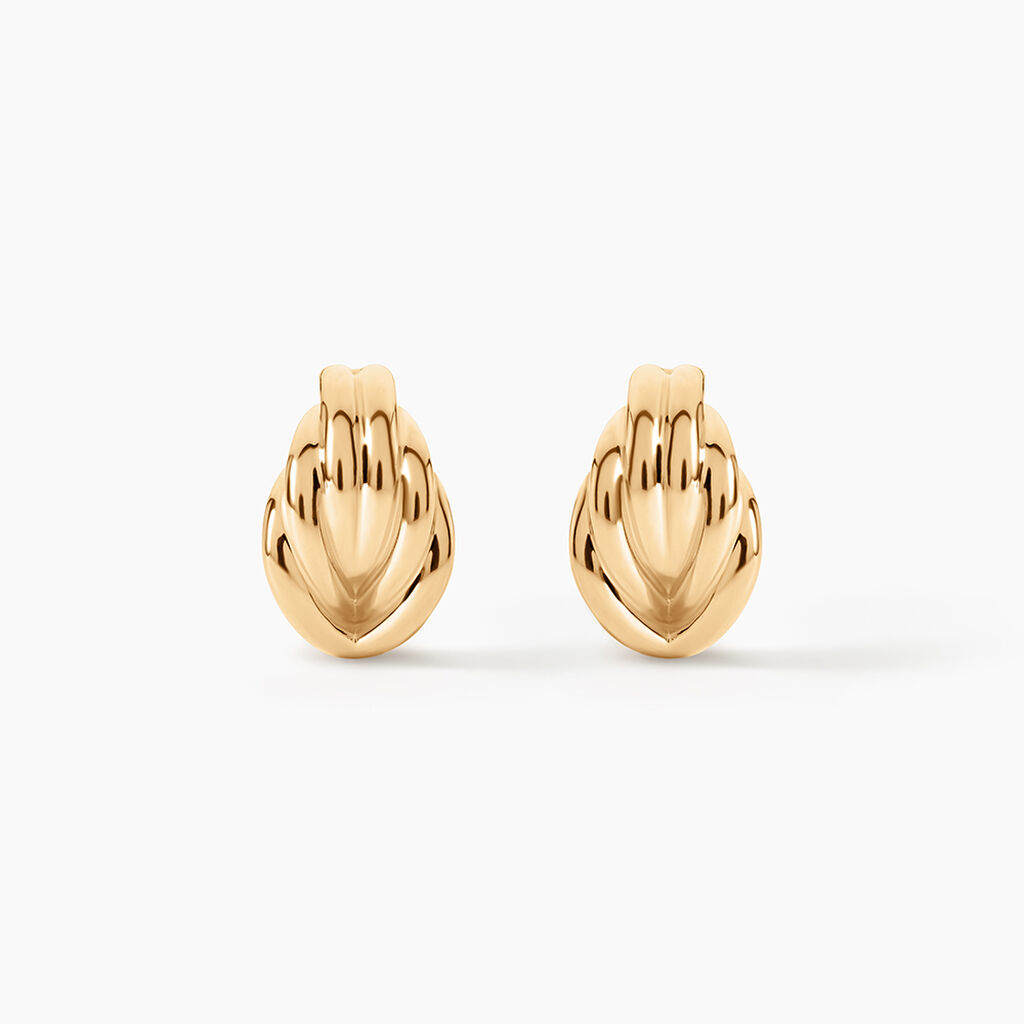 Boucles D'Oreilles Puces Nickie Plaqu&eacute; Or Jaune - Boucles d'oreilles fantaisie Femme | Histoire d&rsquo;Or