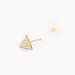 Boucles D'oreilles Puces Eloane Triangle Or Jaune Oxyde De Zirconium - Clous d'oreilles Femme | Histoire d’Or