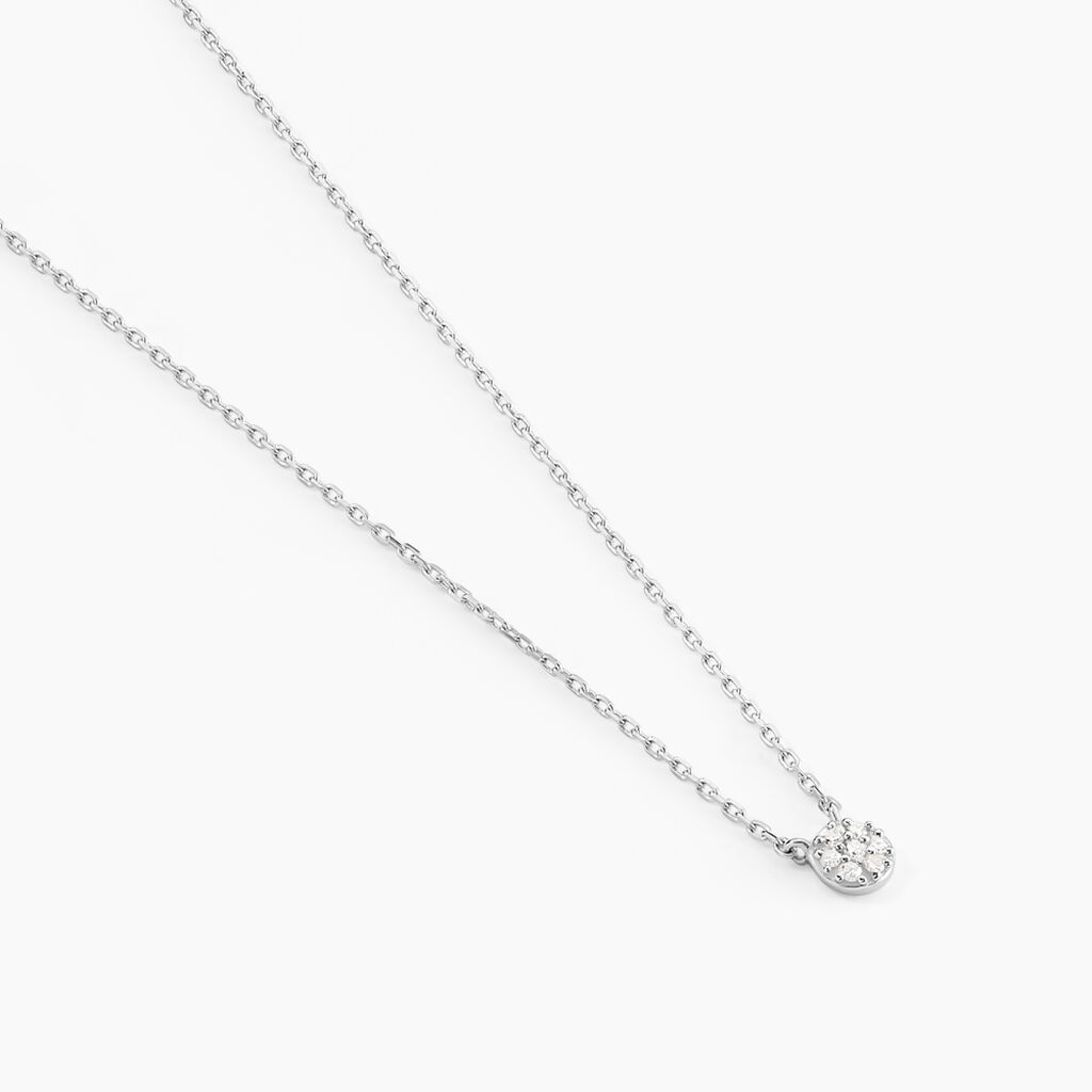 Collier Teani Or Blanc Diamant - Colliers Femme | Histoire d’Or