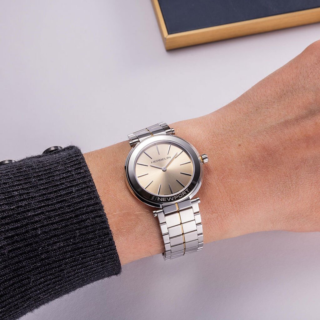 Montre Herbelin Newport Slim Champagne - Montres Femme | Histoire d’Or