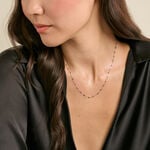 Collier Polka Argent Blanc Email Noir - Colliers fantaisie Femme | Histoire d&rsquo;Or