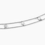 Collier Sixties Argent Blanc - Ras de cou Femme | Histoire d&rsquo;Or