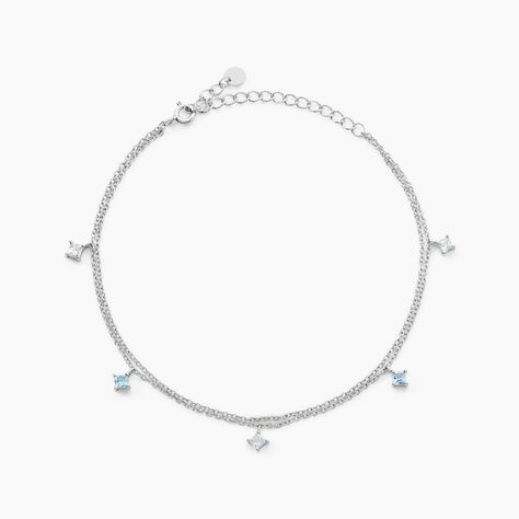 Cha&icirc;ne De Cheville Heidi Argent Blanc Oxyde De Zirconium - Cha&icirc;nes de cheville Femme | Histoire d&rsquo;Or