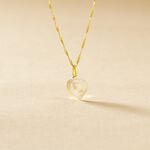 Pendentif Eudocie Coeur Lettre Or Jaune - Pendentifs Famille | Histoire d&rsquo;Or